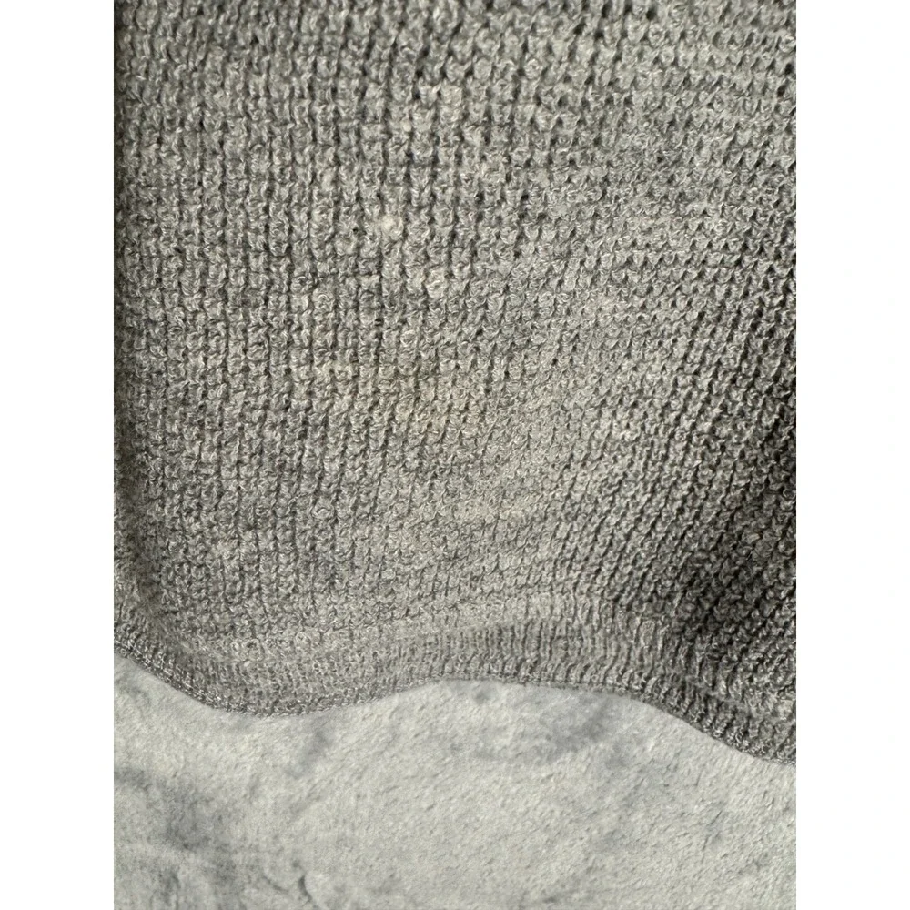 Prana Womens XL Grey Organic Cotton Wool Blend Henley Knit‎ Sweater Long Sleeve